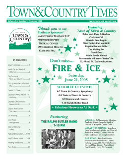 Newsletter Summer 2008 - City of Town and Country
