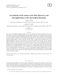 An estimate of the science-wise false discovery