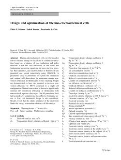 Design and optimization of thermo