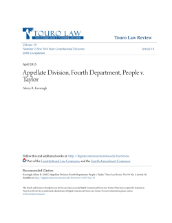 Appellate Division, Fourth Department, People v. Taylor