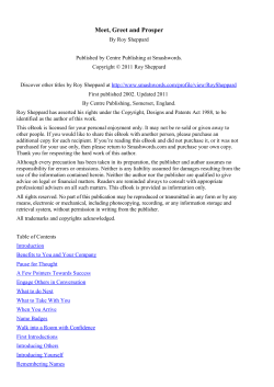 Meet, Greet and Prosper