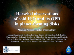 Herschel observations of cold H2O and its OPR in planet