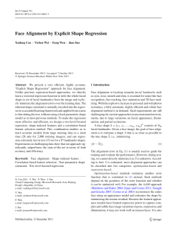 Face Alignment by Explicit Shape Regression