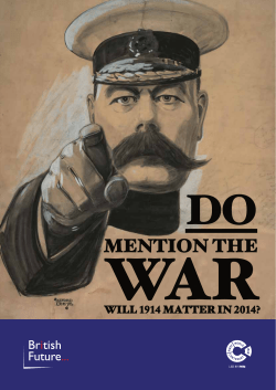 MENTION THE WAR - British Future