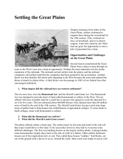 Settling the Great Plains