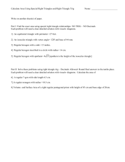 Calculate Area Using Special Right Triangles and Right Triangle