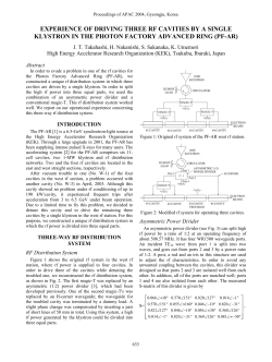 Experience of Driving Three RF Cavities by a Single Klystron in the