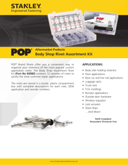 Body Shop Rivet Assortment Kit