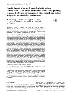 Genetic impact of escaped farmed Atlantic salmon