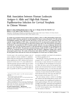 Risk Association between Human Leukocyte Antigen&ndash;A Allele and