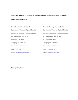 The Environmental Impacts of Urban Sprawl