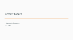 Interest Groups - J. Alexander Branham