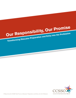 Our Responsibility, Our Promise - Council of Chief State School