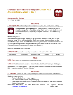 Alaska History Lessons: Weeks 1-18