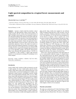 Light spectral composition in a tropical forest: measurements and