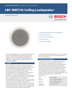LBC 3087/41 Ceiling Loudspeaker