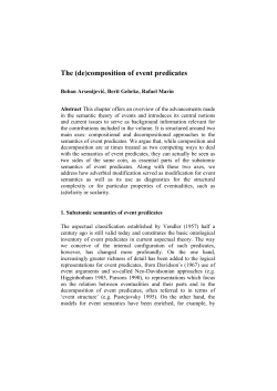 The (de)composition of event predicates
