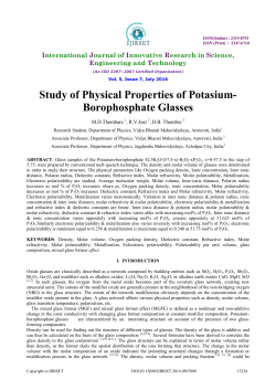 Study of Physical Properties of Potasium- Borophosphate