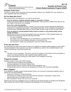 2017-18 Disability Verification Form