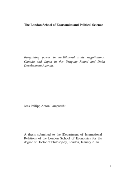 Bargaining power in multilateral trade negotiations: Canada and