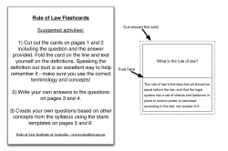 Flashcards - Rule of Law Institute of Australia