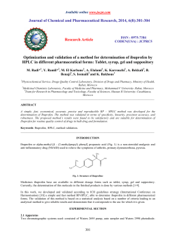 Optimization and validation of a method for determination of