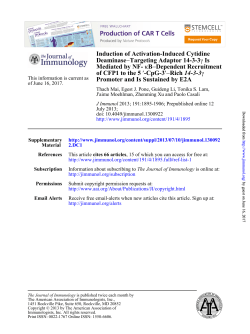 Promoter and Is Sustained by E2A γ 14-3-3 Rich −′ -CpG
