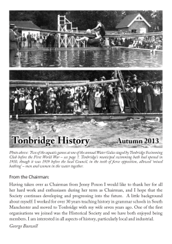 Autumn 2013 - Tonbridge Historical Society