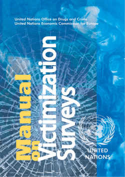 Victim Surveys - United Nations Office on Drugs and Crime