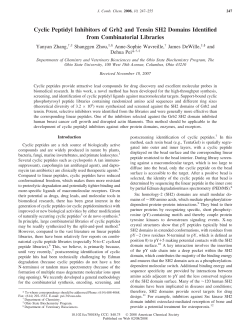Cyclic Peptidyl Inhibitors of Grb2 and Tensin SH2 Domains
