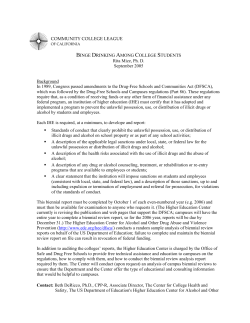 Binge Drinking Among College Students