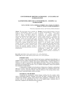 CONTEMPORARY BRITISH GASTRONOMY