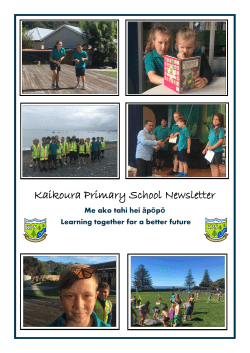 March T1 W8 - Kaikoura Primary School