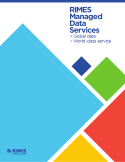RIMES Managed Data Services