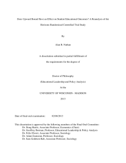 Does Upward Bound Have an Effect on Student - UW