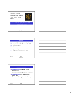 Chapter 12 IMF in liquids and solids