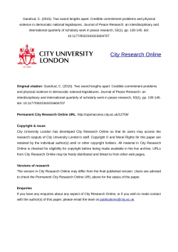 - City Research Online