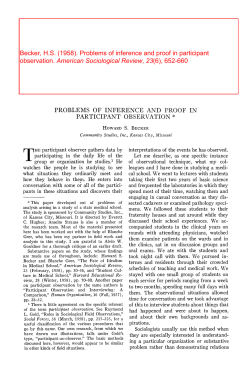 Problems of Inference and Proof in Participant Observation
