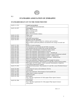 Food - Standards Association of Zimbabwe