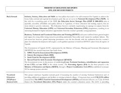 OPEC, IDB AND SAUDI Projects - Ministry of Education and Sports