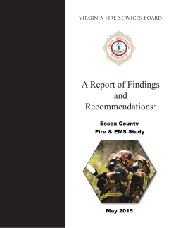 Essex County Fire and EMS Study