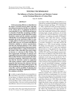 The Influence of Surface Electrolyte and Moisture Content on the
