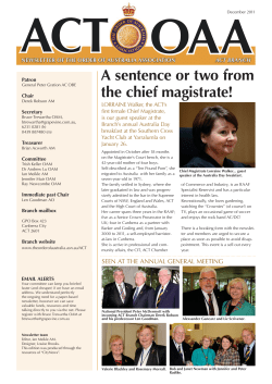 A sentence or two from the chief magistrate!