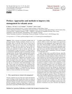 Approaches and methods to improve risk management in volcanic