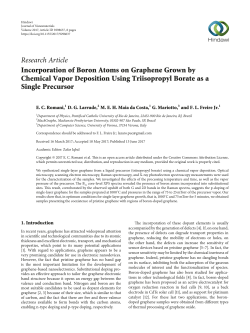 Incorporation of boron atoms on graphene grown by