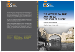 Institute for Security Studies - The Western Balkans and the EU-2011