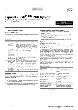 Expand 20 kb PCR System - Sigma