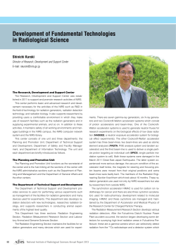 Development of Fundamental Technologies in Radiological Science