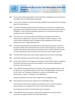 1945 The two atomic bombs destroyed the cities of Hiroshima and