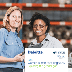 2015 Women in manufacturing study Exploring the gender